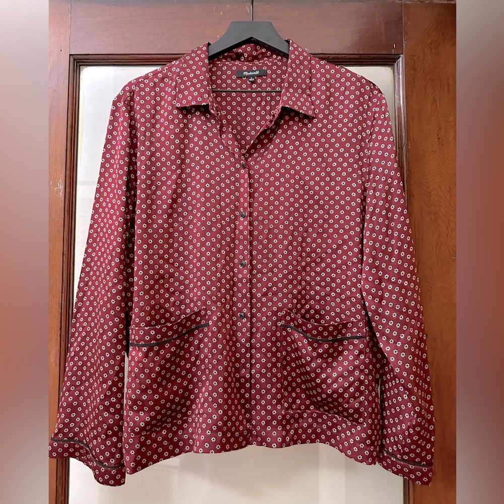 Madewell Burgundy Button Down Shirt